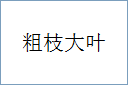 粗枝大叶