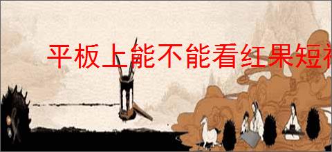 平板上能不能看红果短视频