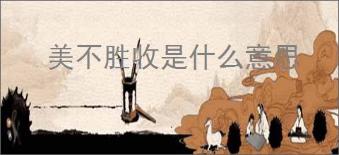 美不胜收是什么意思