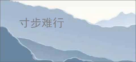 寸步难行