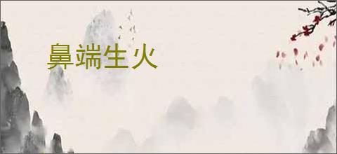 鼻端生火