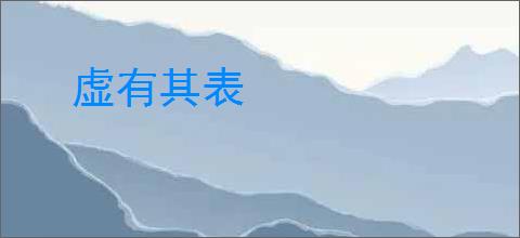 虚有其表