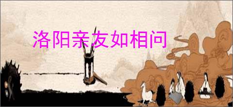洛阳亲友如相问