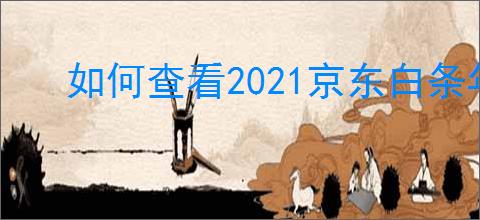 如何查看2021京东白条年度账单