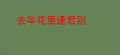 去年花里逢君别