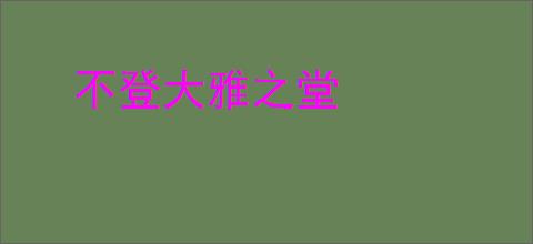不登大雅之堂