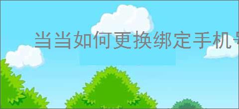 当当如何更换绑定手机号
