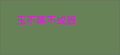 玉不琢不成器