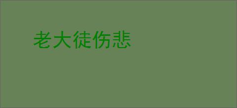 老大徒伤悲