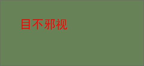 目不邪视