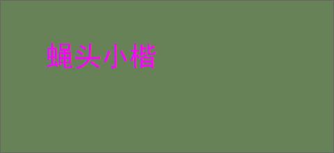 蝇头小楷