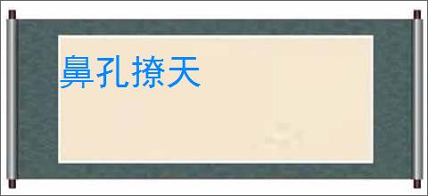 鼻孔撩天