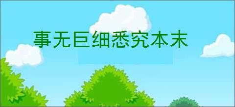 事无巨细悉究本末