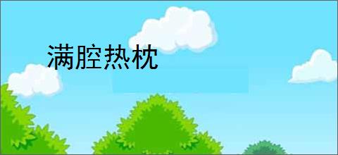 满腔热枕