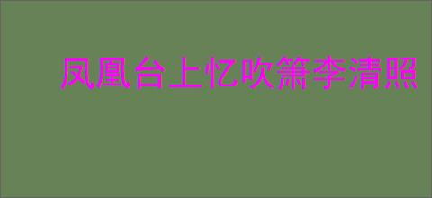 凤凰台上忆吹箫李清照