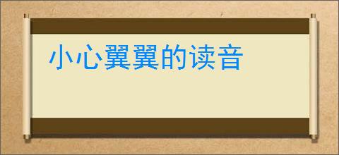 小心翼翼的读音