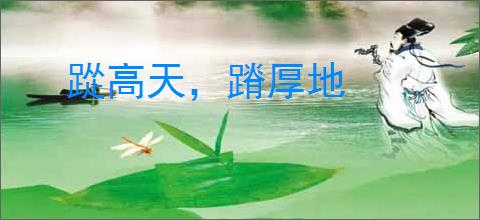 踨高天，蹐厚地